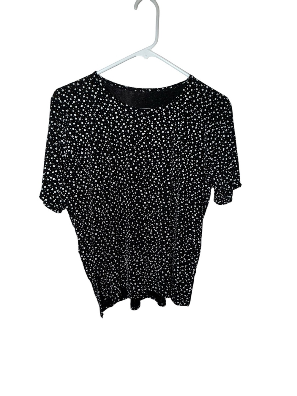 Flower Print Short Sleeve Women's Top